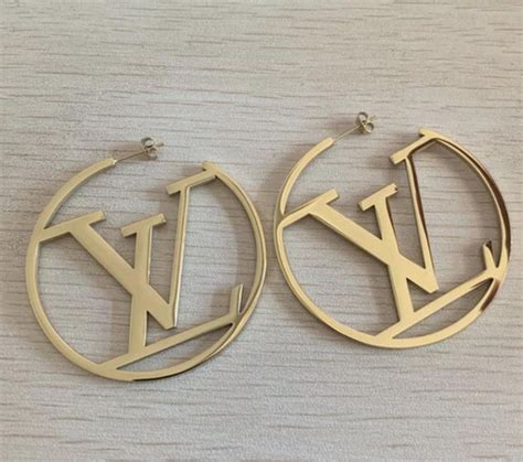 louis vuitton replica earrings|louis vuitton hoop earrings poshmark.